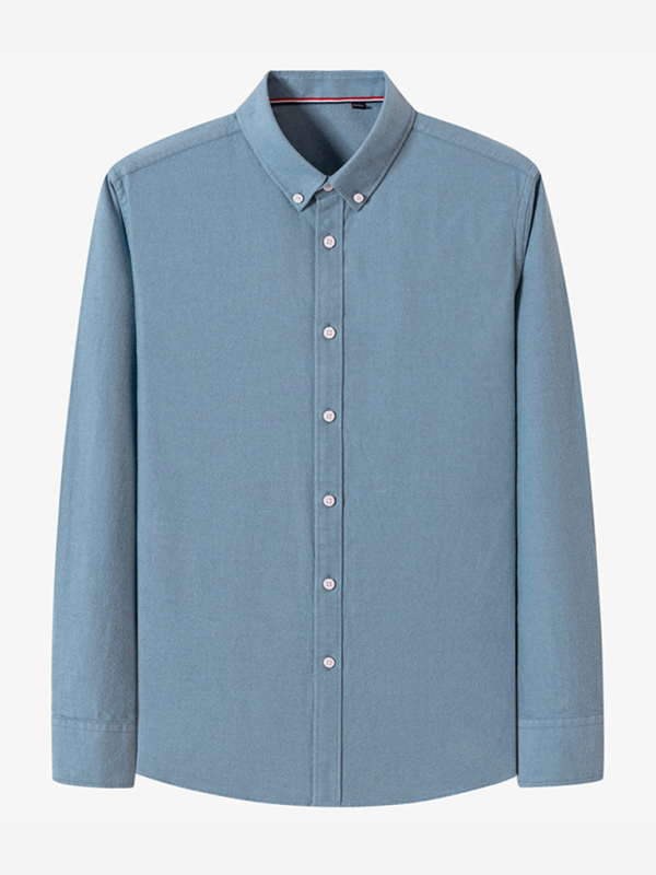 Men's Brushed Oxford Long Sleeve Shirt - 100 % cotton