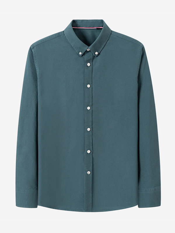 Men's Brushed Oxford Long Sleeve Shirt - 100 % cotton