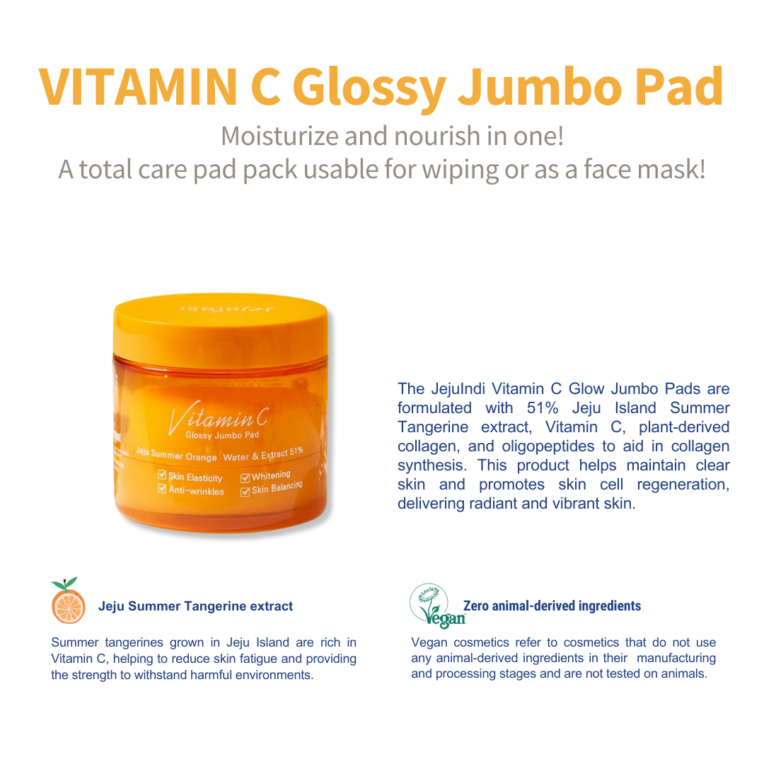 Jeju Indi Vitamin C Glossy Jumbo Pad 160ml