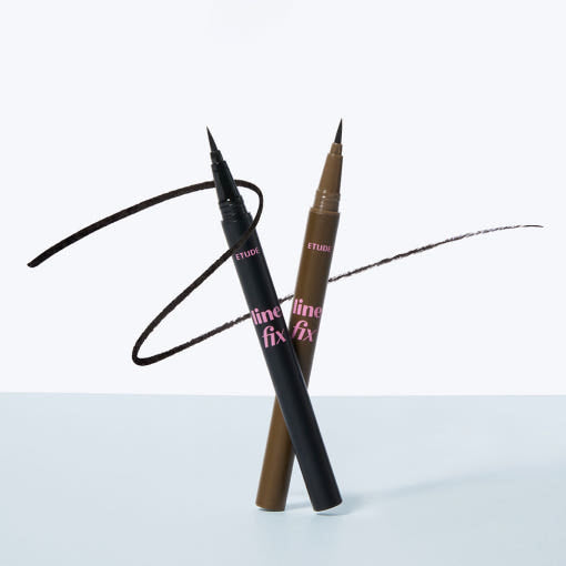 ETUDE Line Fix Brush Liner | Long-Lasting All-Proof Eyeliner with Precision Brush Tip 0.5g