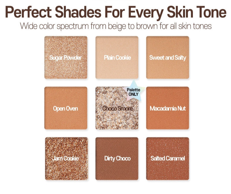 ETUDE Play Color Eyes 9-Color 7.2g #Cookie Chips