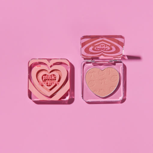 ETUDE Heart Flutter Blusher 4g | #Pinkarchive Muted Rose Powder Blush with Natural Glow