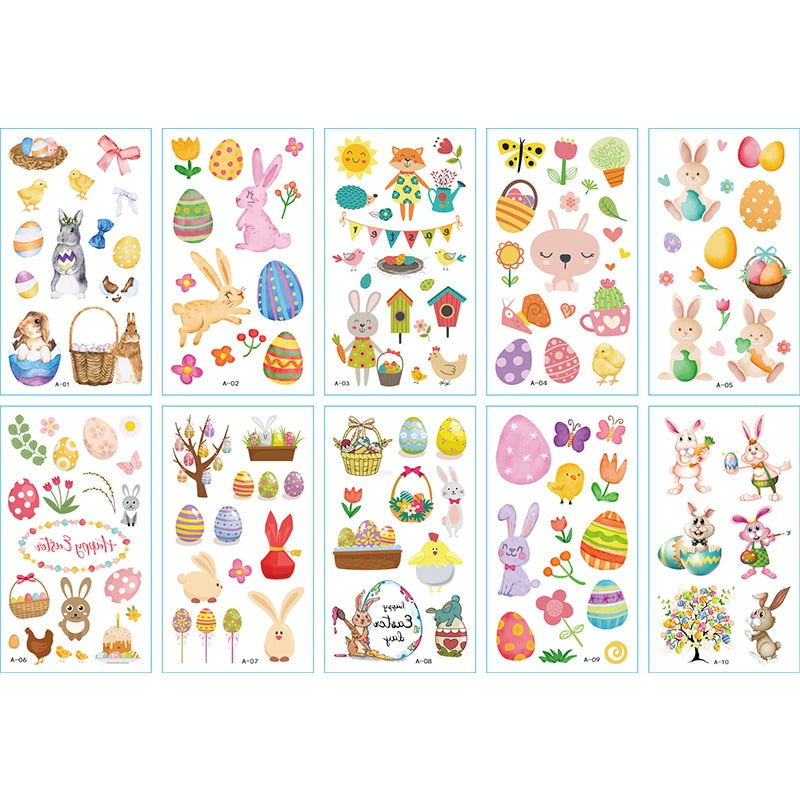 Cute Unicorn and Mermaid Tattoo Stickers for Kids