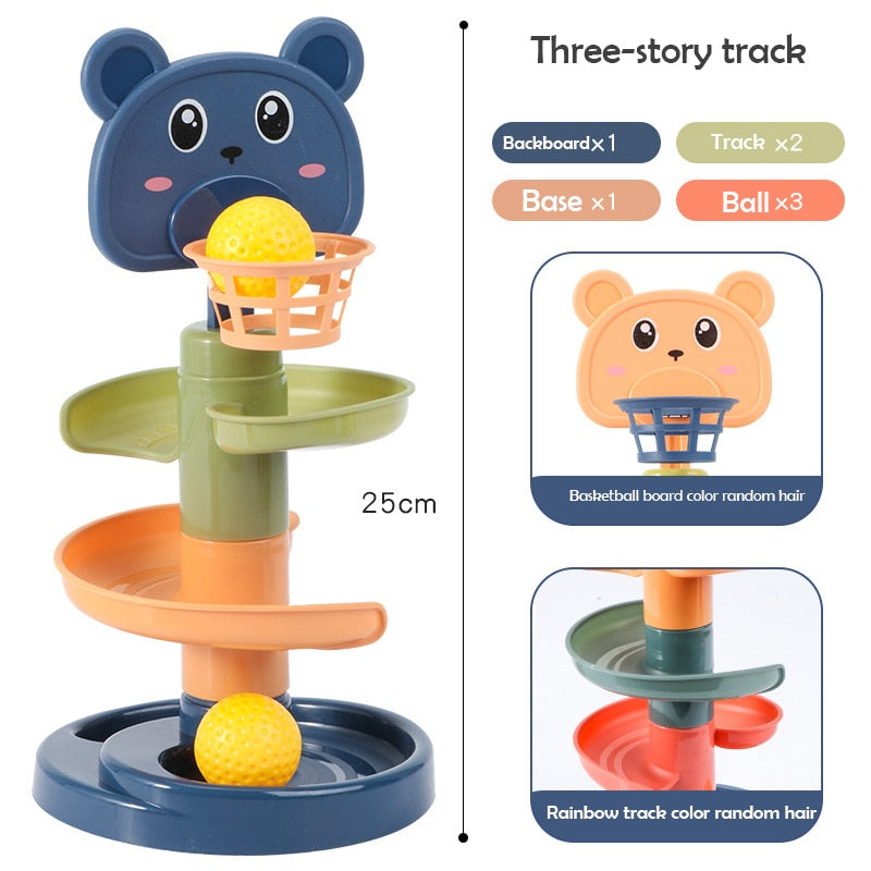 Colorful Rolling Ball Tower - Educational Toy