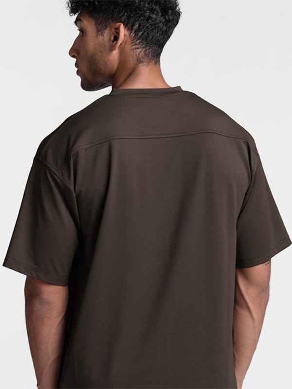  Men's Solid Color Essentials Oversize T Shirt