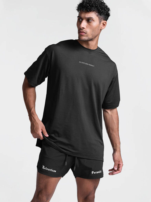  Men's Solid Color Essentials Oversize T Shirt