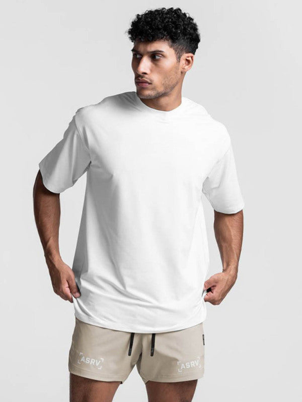  Men's Solid Color Essentials Oversize T Shirt