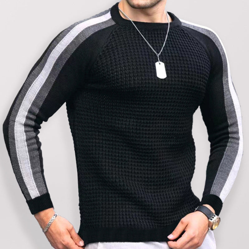 Men's Legend Stripe Sleeve Waffle Knit T-shirt
