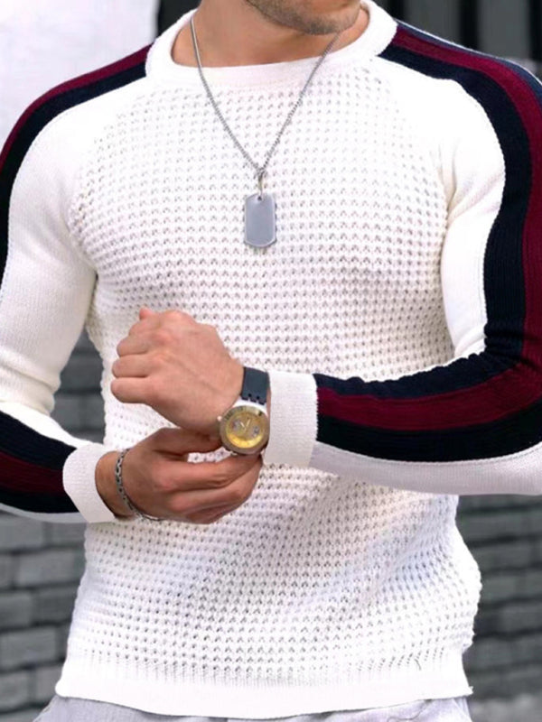 Men's Legend Stripe Sleeve Waffle Knit T-shirt