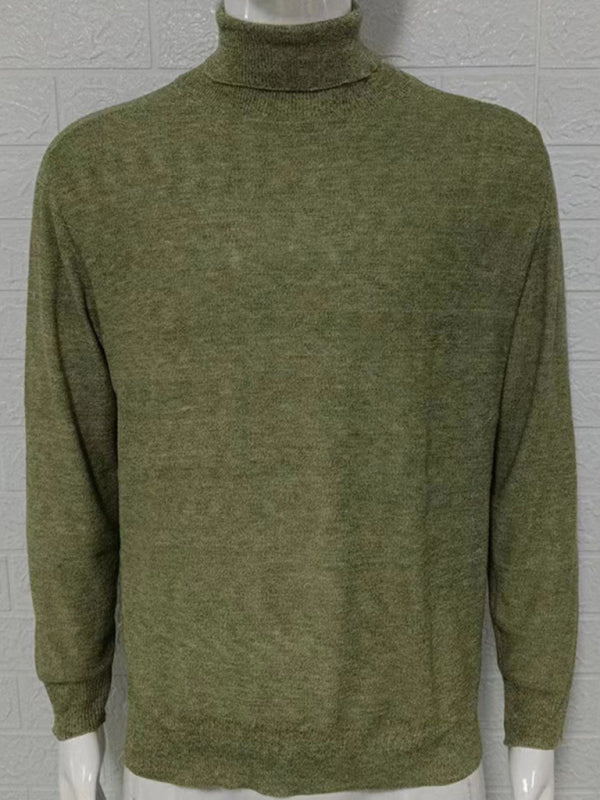 Men's new turtleneck sweater slim fit pullover bottoming sweater