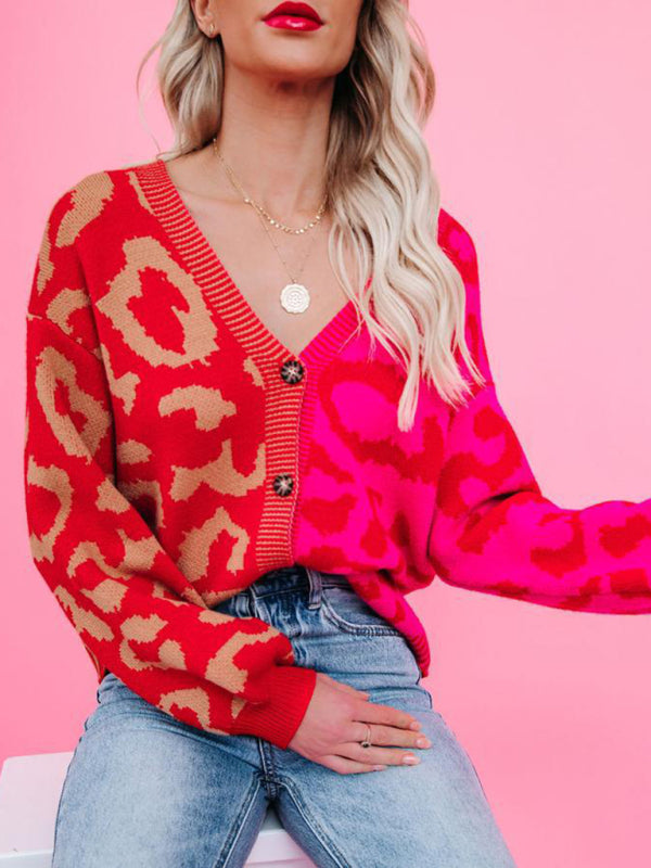 Red Knit Cardigan Sweaters For Women