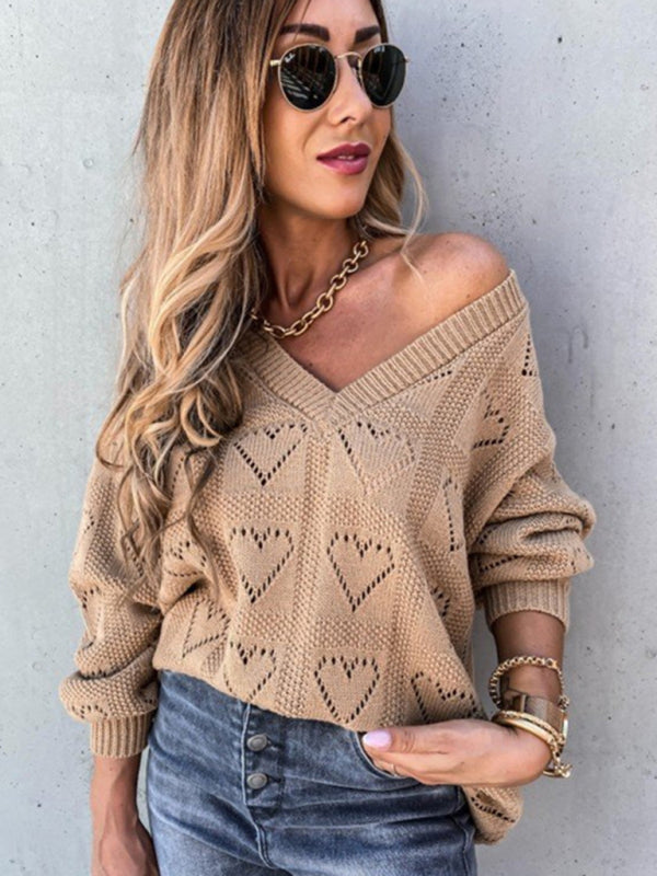 Pullover V-neck Knitted sweater for Women