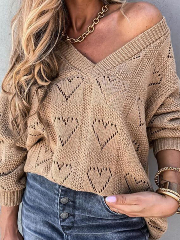 Pullover V-neck Knitted sweater for Women
