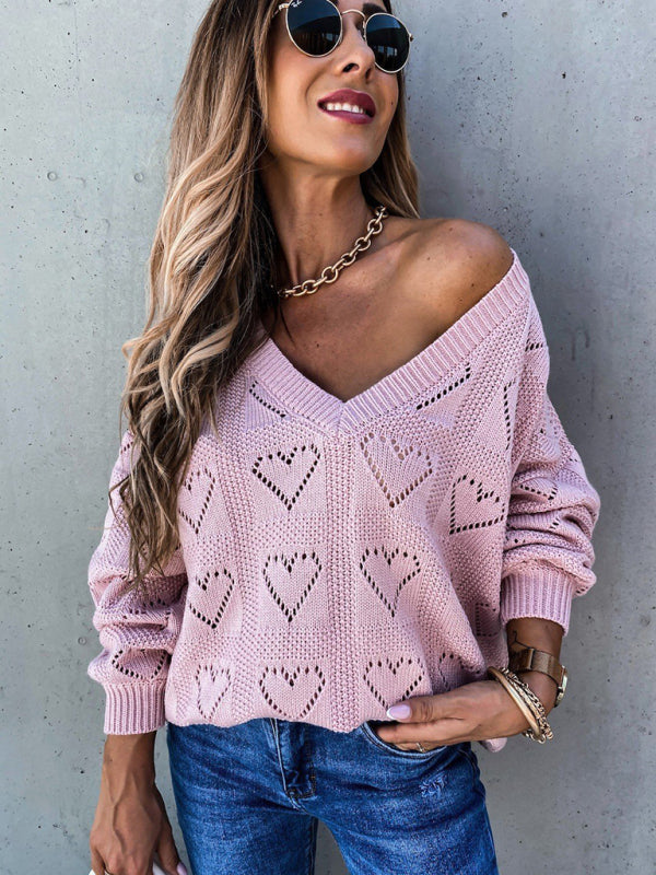 Pullover V-neck Knitted sweater for Women
