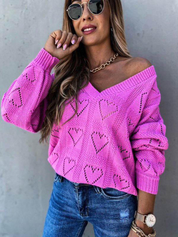 Pullover V-neck Knitted sweater for Women