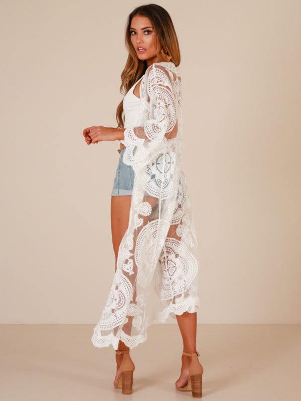 Women's Mesh Cardigan Beach Cover-up