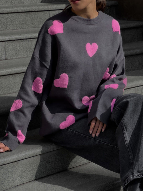 Valentine's Day Love Loose Casual Sweater for Women