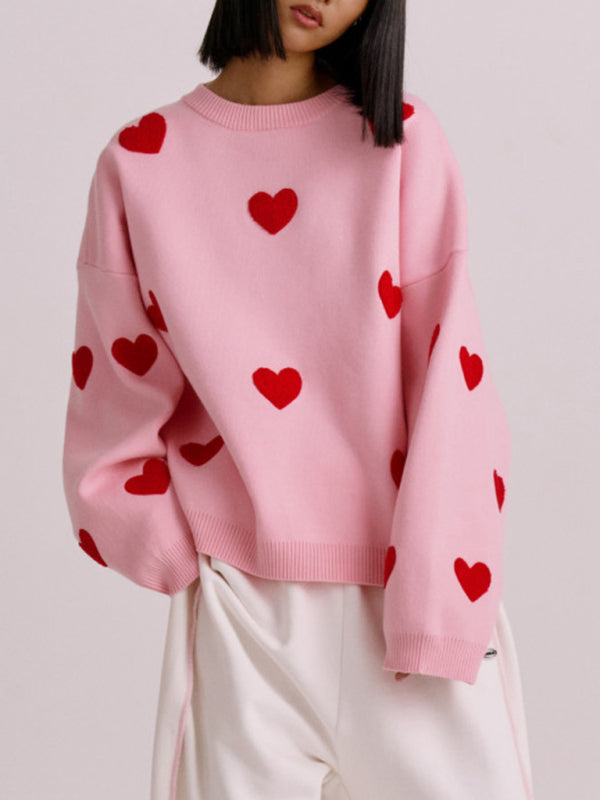 Valentine's Day Love Loose Casual Sweater for Women