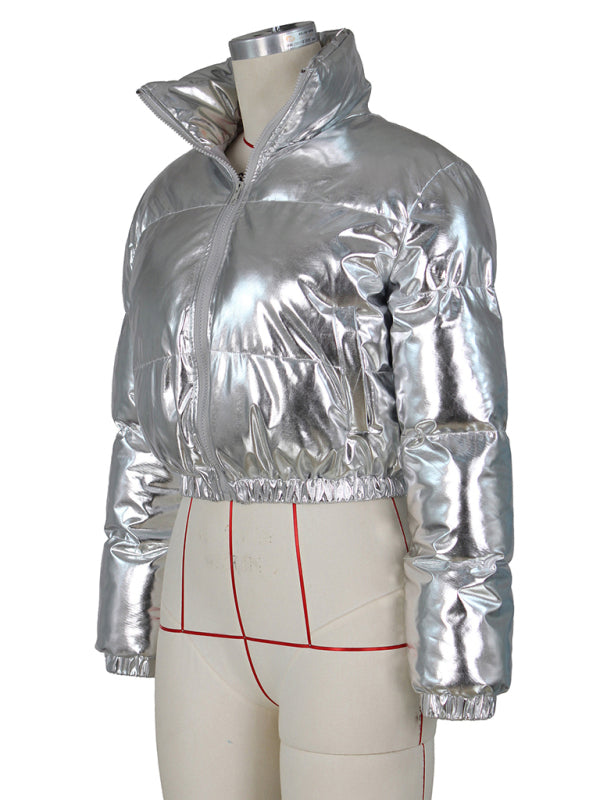 Glossy Short Coat for Women