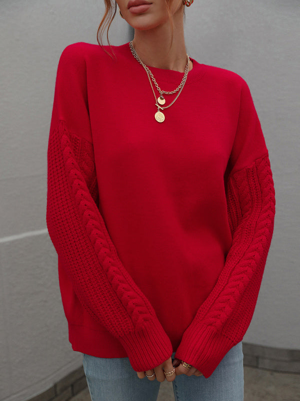 Red Knitted Sweater Patterns for Women