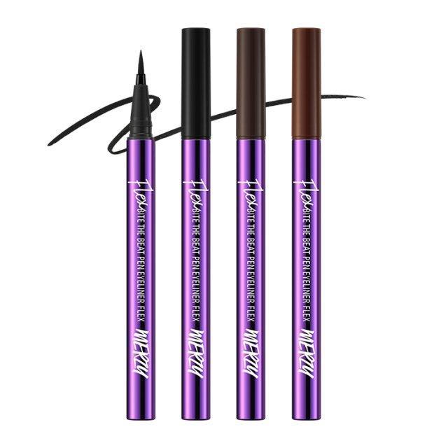 Merzy Bite the Beat Pen Eyeliner Flex 0.6g 3 Colors PF1 Hard Black