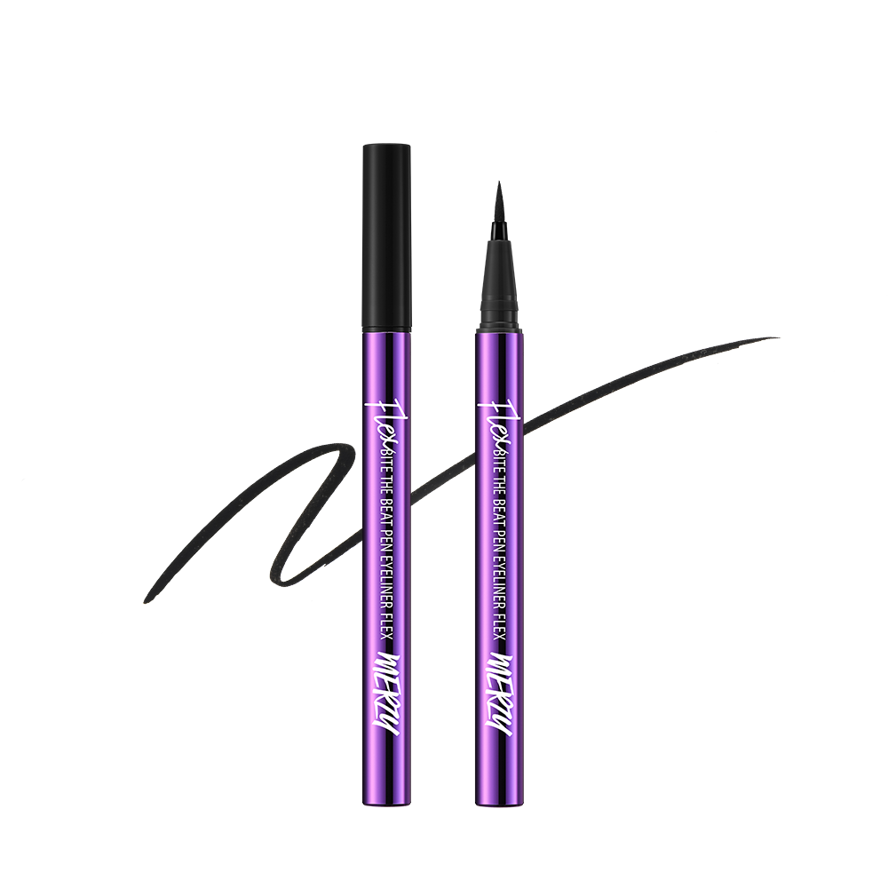 Merzy Bite the Beat Pen Eyeliner Flex 0.6g 3 Colors PF1 Hard Black