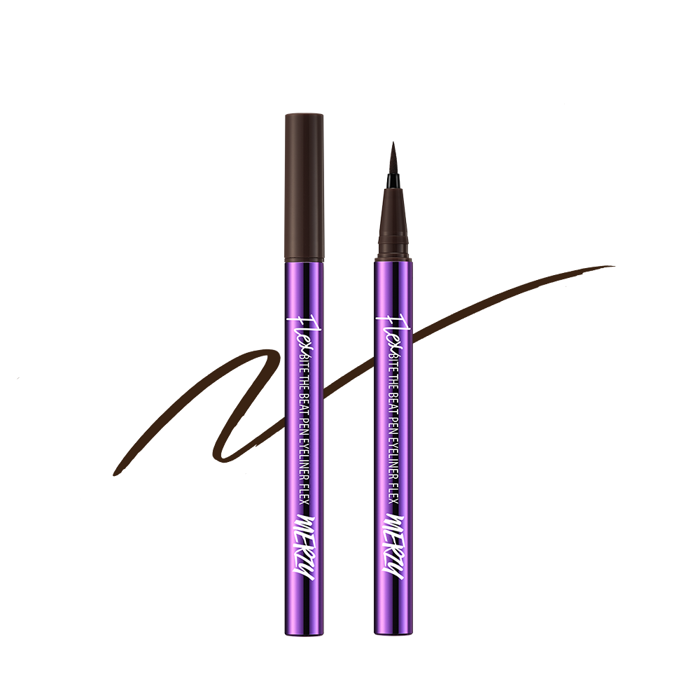 Merzy Bite the Beat Pen Eyeliner Flex 0.6g 3 Colors PF1 Hard Black