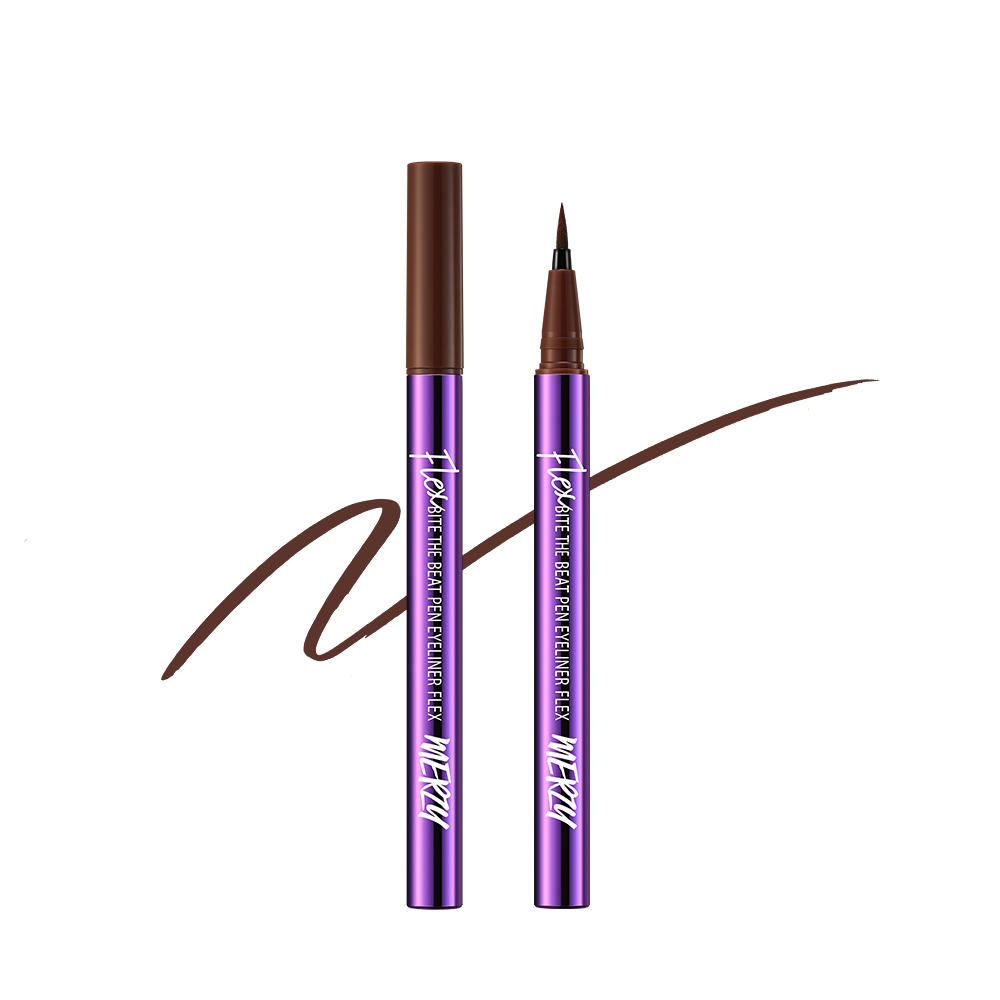 Merzy Bite the Beat Pen Eyeliner Flex 0.6g 3 Colors PF1 Hard Black